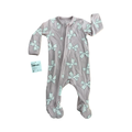 1-3M Pink Bow Long Footed Onesie - Woolworths