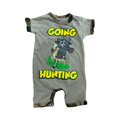 0-3M Going Hunting Romper - Buffy the Buffalo