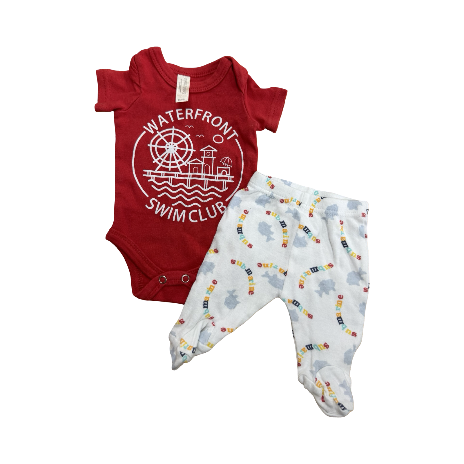 Newborn 2PC Waterfront Swim Club & Submarine set - Real & Cuddlesome