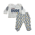 Newborn 2PC Little Dude Superstar & Monkey Pants set - Naartjie & Cuddlesome
