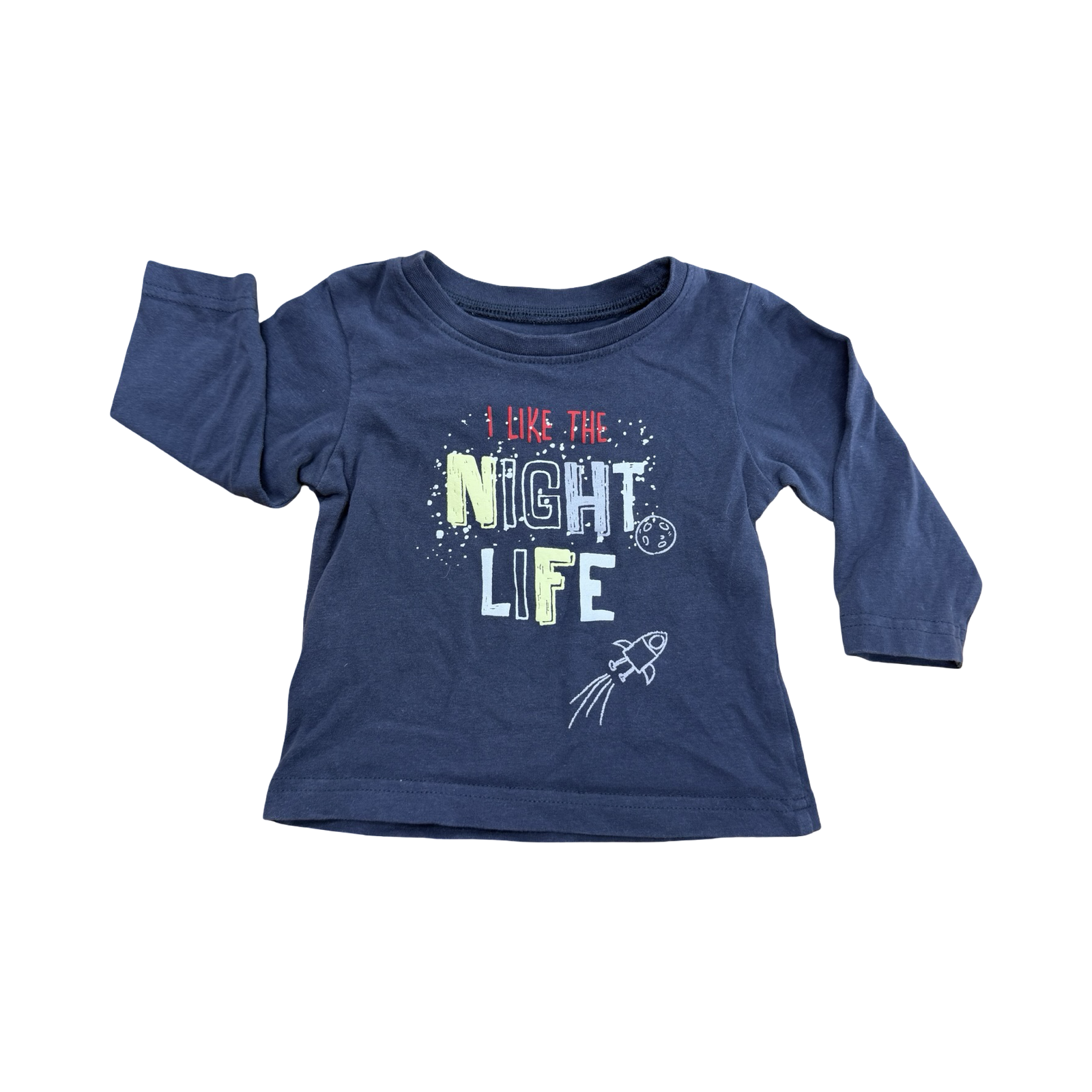 3-6M I like nightlife Long Sleeve Top - Woolworths
