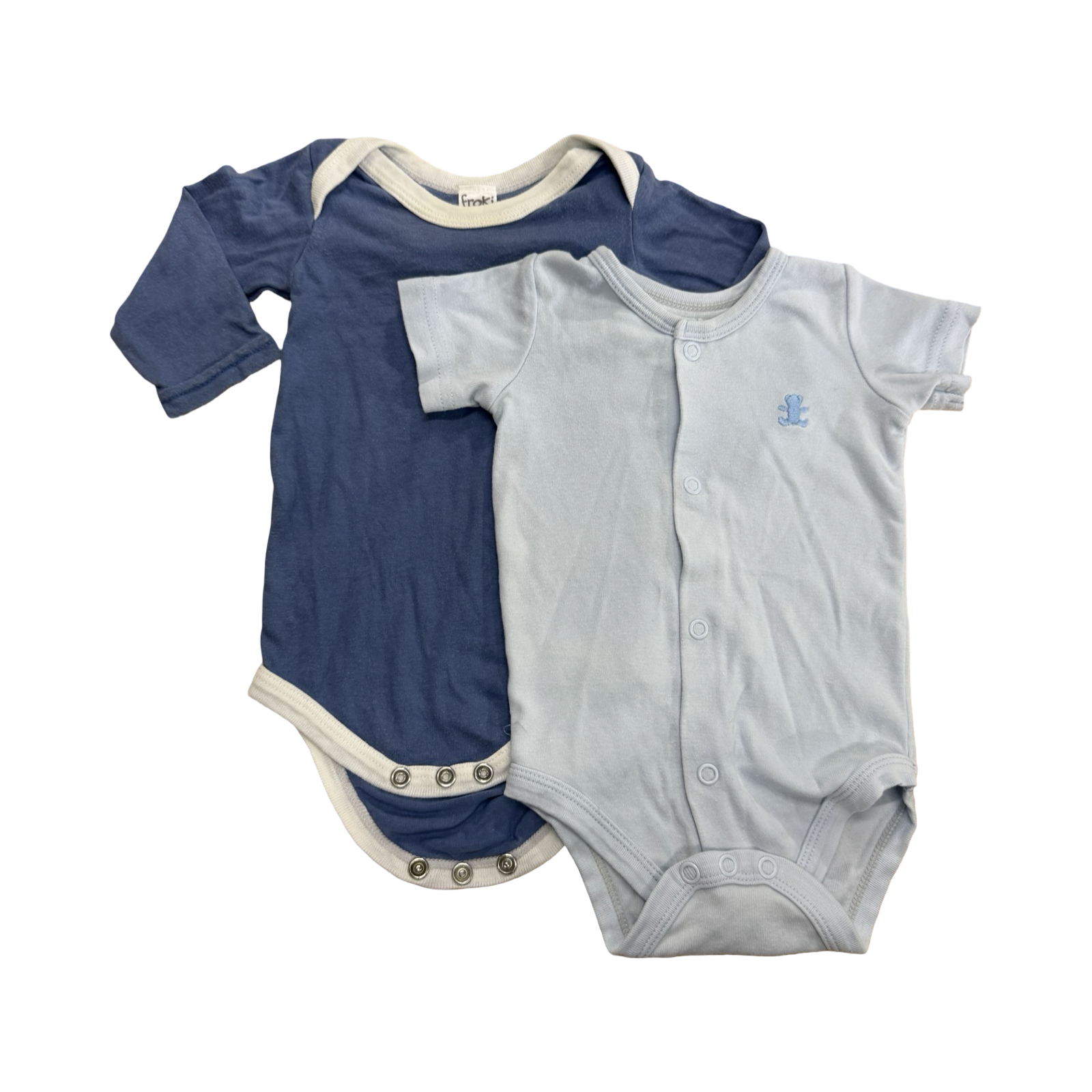 1-3M 2PC Blue Bodysuit sets - Froki & Woolworths