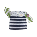 0-3M Striped Blue & Green Shirt - Naartjie
