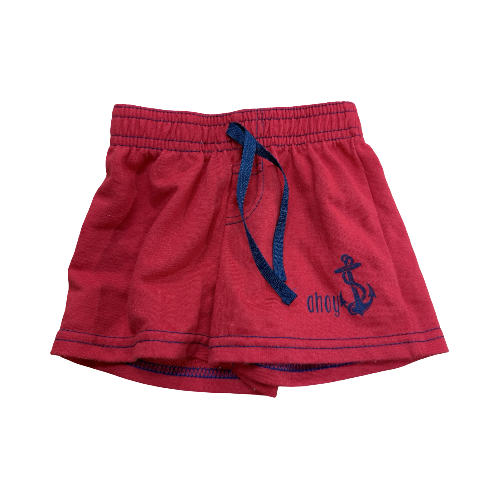 3-6M Red Ahoy Shorts - Cuddlesome