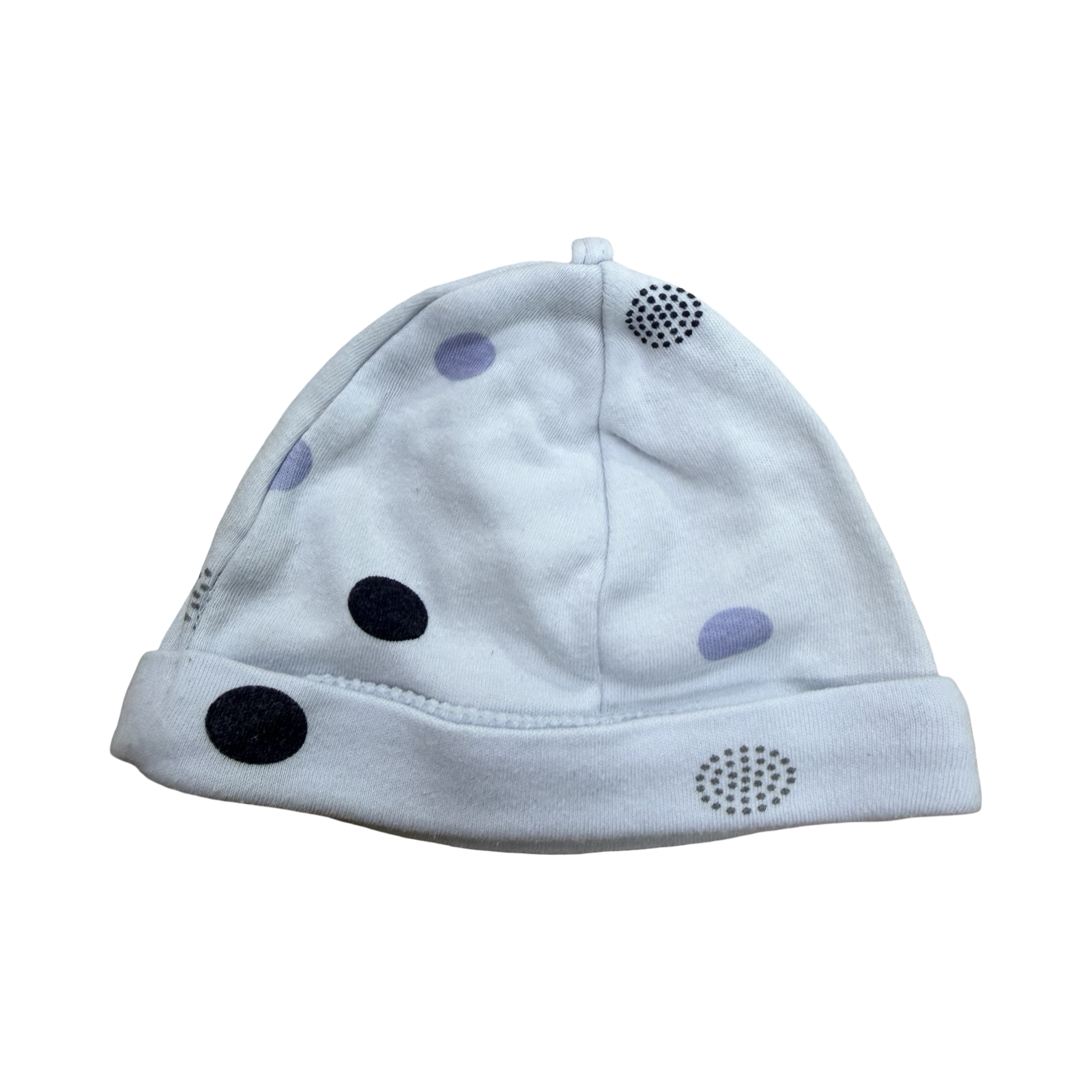 Newborn Blue Beanie with dots - Woolworths