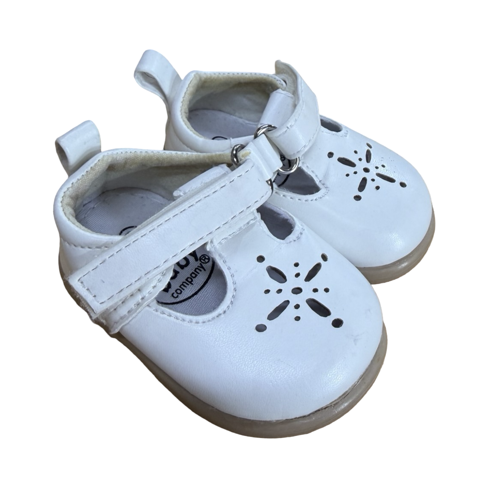 Size 0 White T-bar Walker Classic Shoes - Ackermans