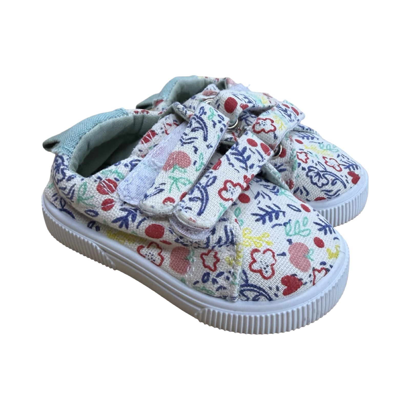 Size 1 Multicoloured Floral Sneakers	- Little Hero