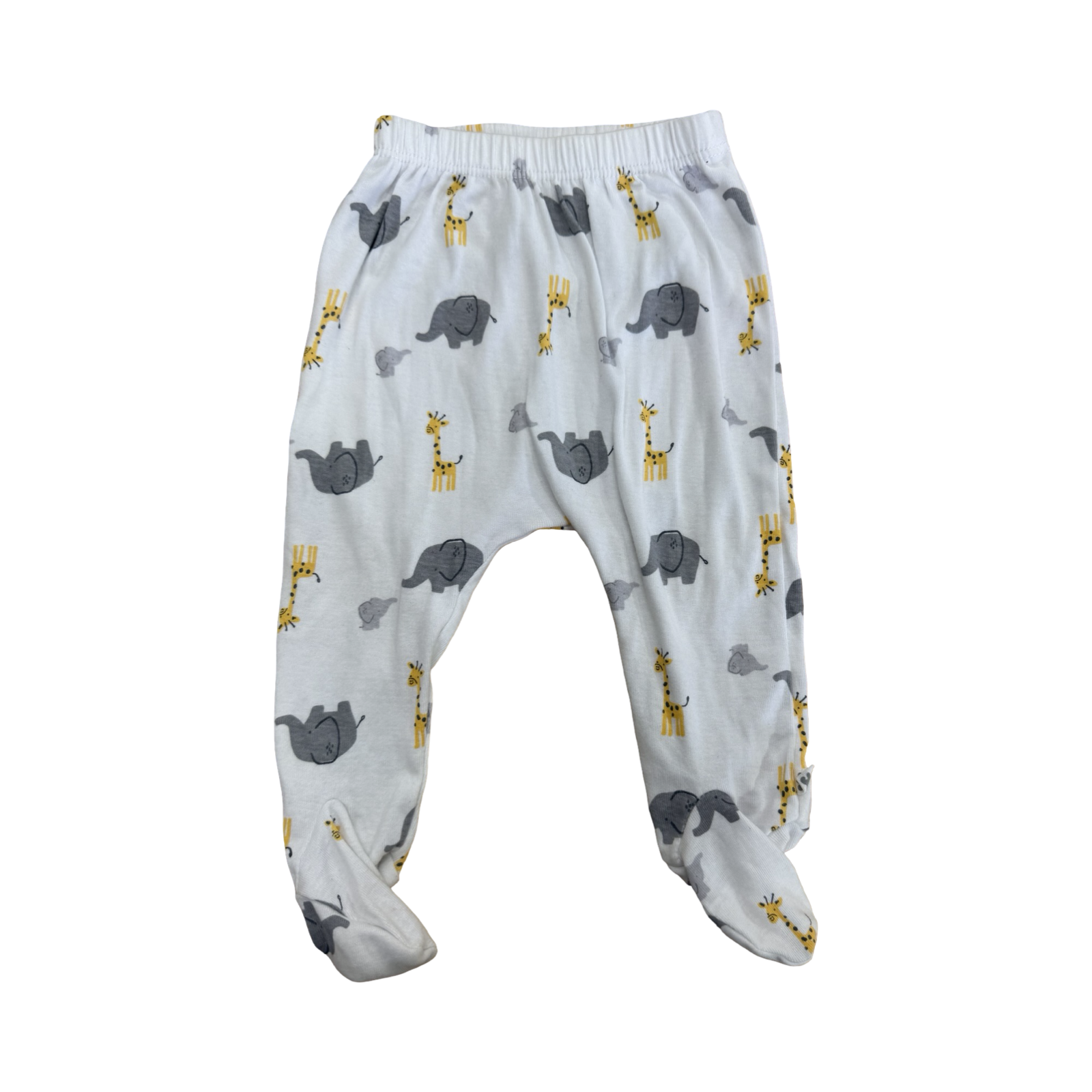 3-6M Elephant & Giraffe Footed Leggings - Woolworths