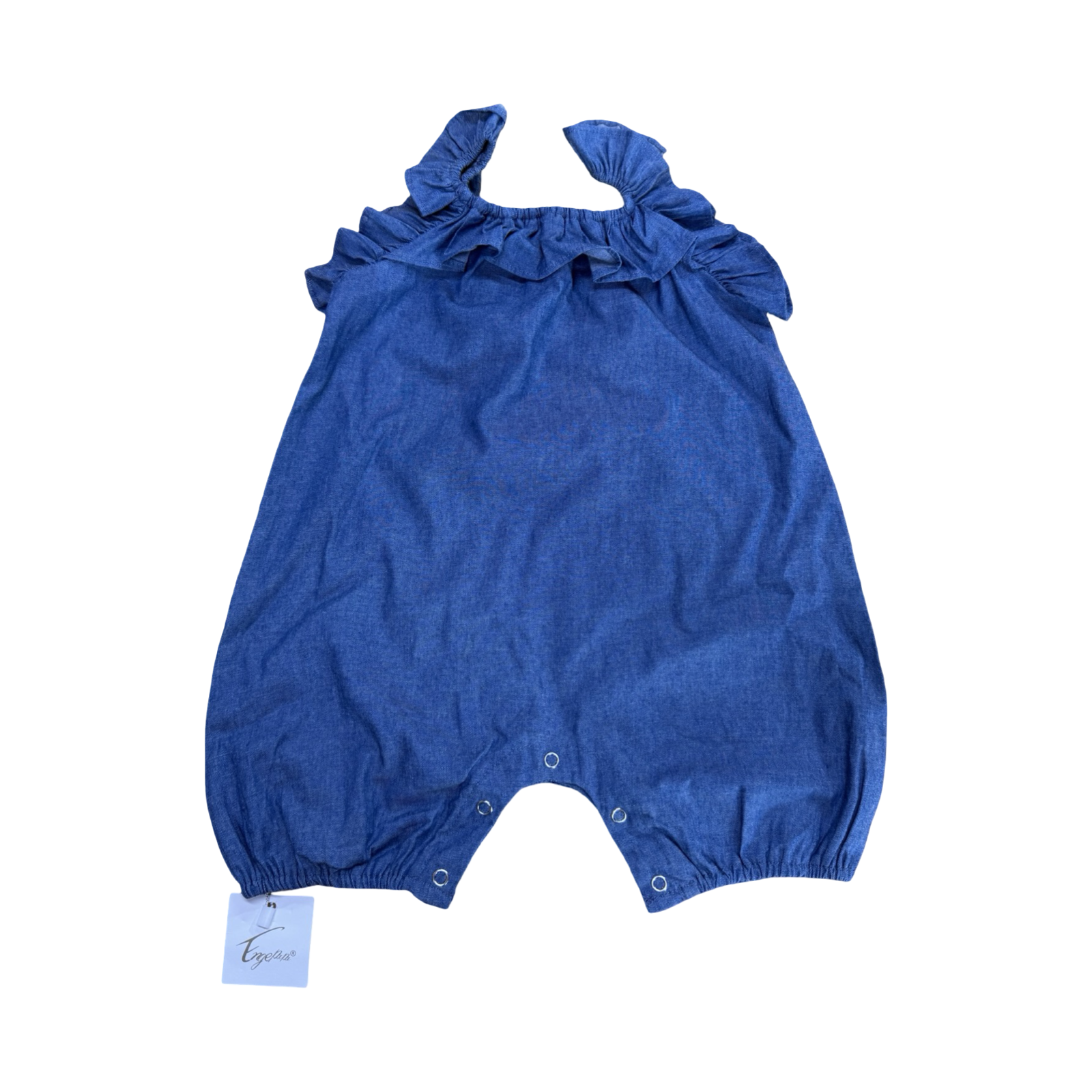 *NEW* 1-2Y Chambray Bodysuit with Frill details and Snappers - Engepapa