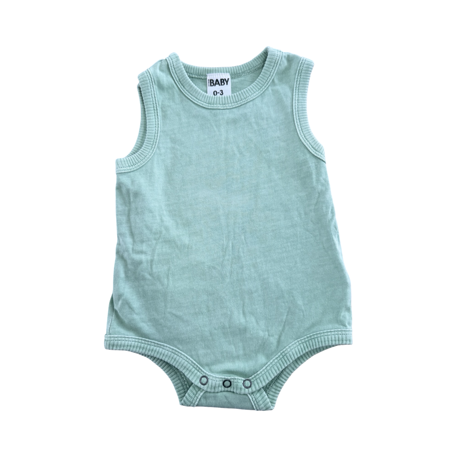 0-3M Green Sleeveless Bodysuit - Cotton On