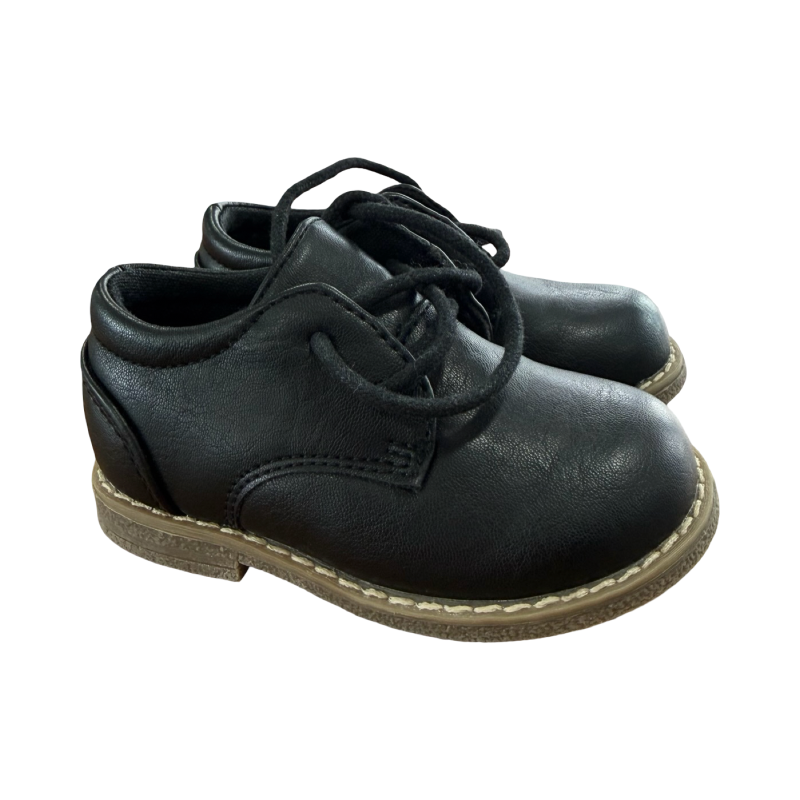 Size 5 Black Classic Formal Boys Shoes with rubber soles - Woolworths
