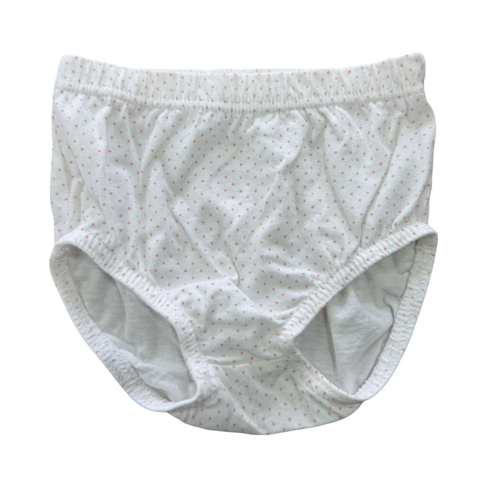 3-6M White & Pink Polka Dot Bloomer