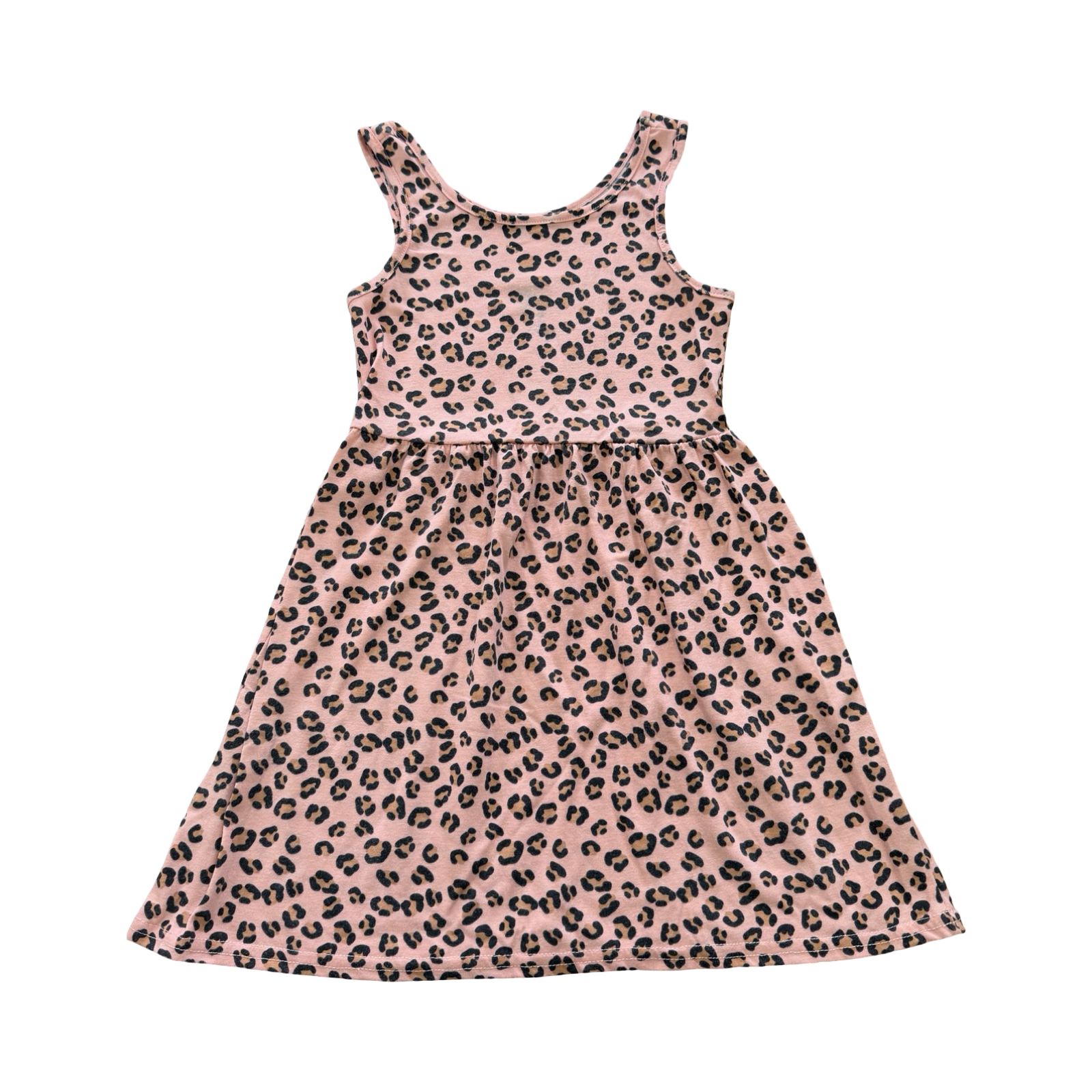 6-7Y Pink Leopard Dress - Qtee