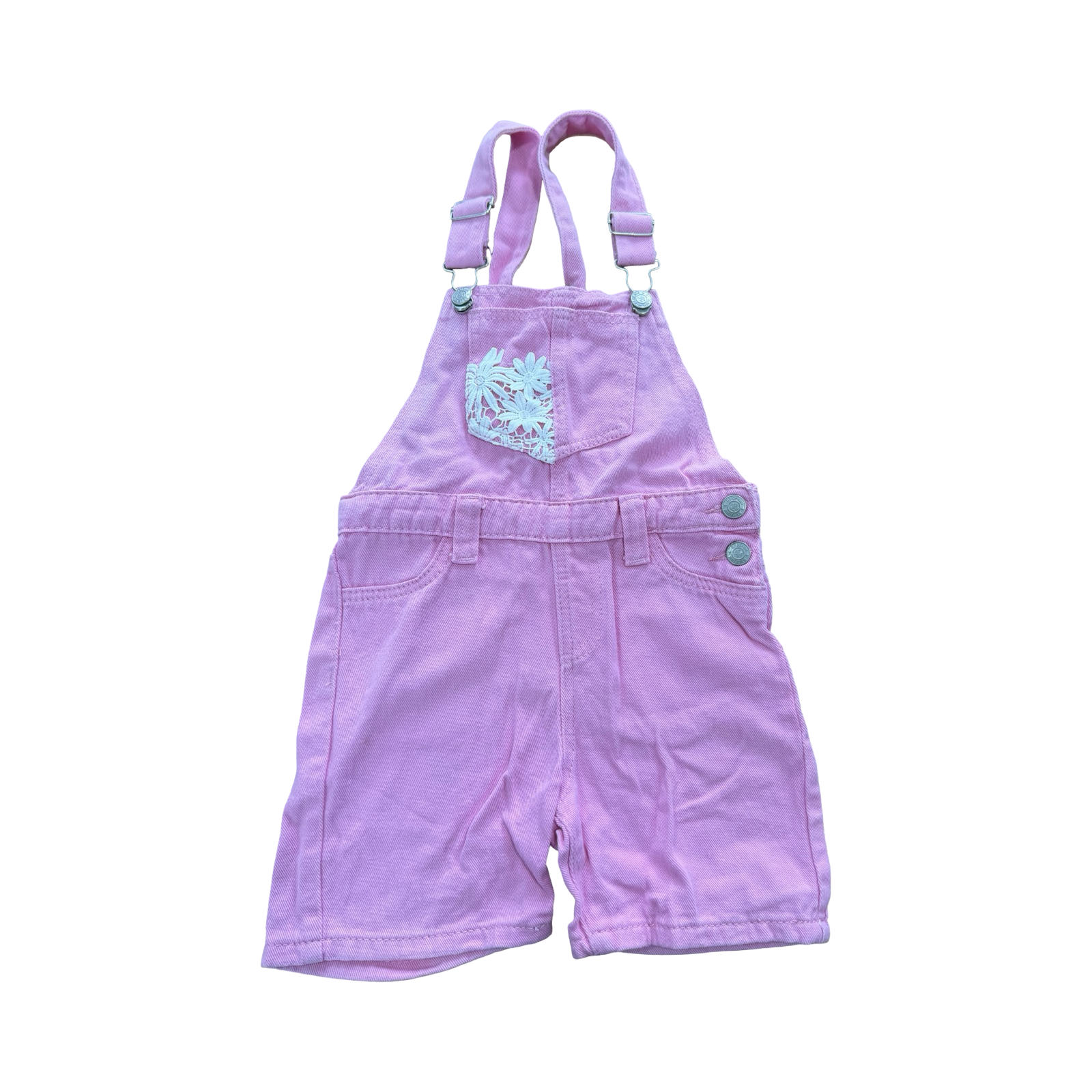 6-7Y Pink Dungaree with Lace detail	- Mr Price