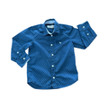 6-7Y Blue Polka Dot Button Collar Shirt - H & M