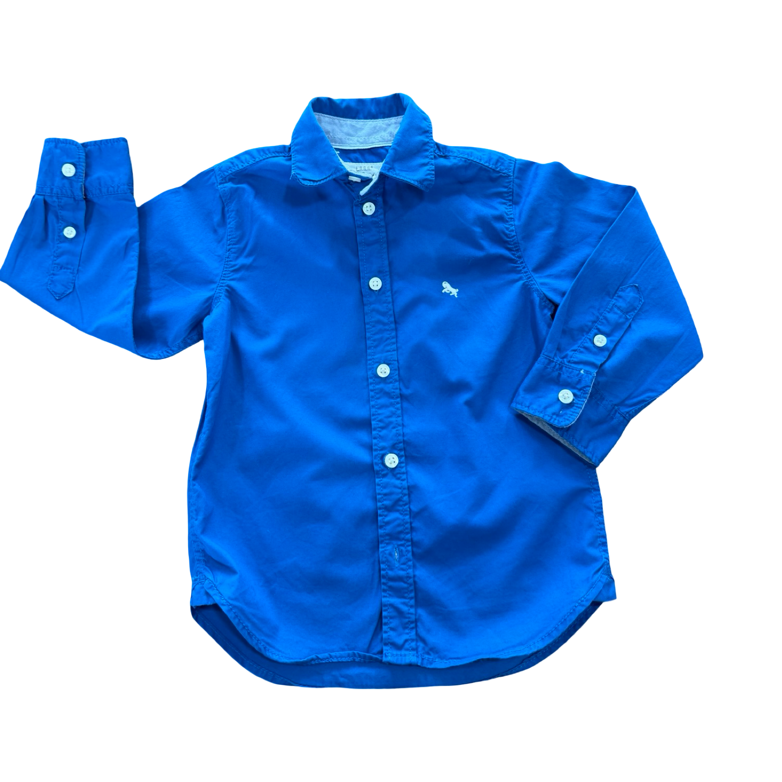 1-2Y Royal Blue Button Collar Shirt - H & M