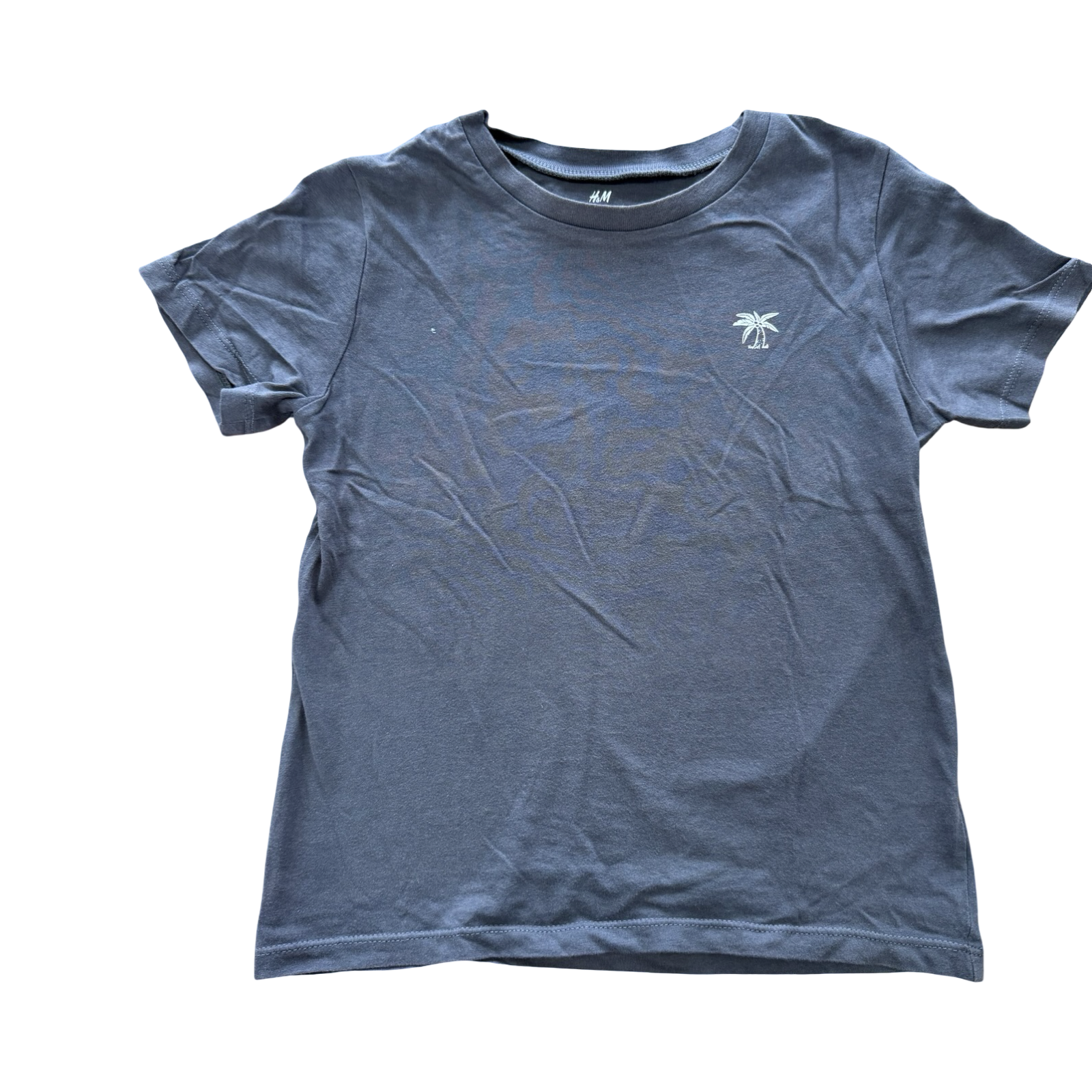 6-8Y Dark Grey T-Shirt with Palm Tree - H & M