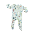 Newborn - Beige Dinosaur Onesie with Zip - Tiny Tots PNP