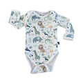 0-3M Safari Animals Long Sleeve Bodysuit - Baba Fishees