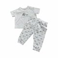 0-3M Grey Melange Elephant 2pc set - Tiny Tots