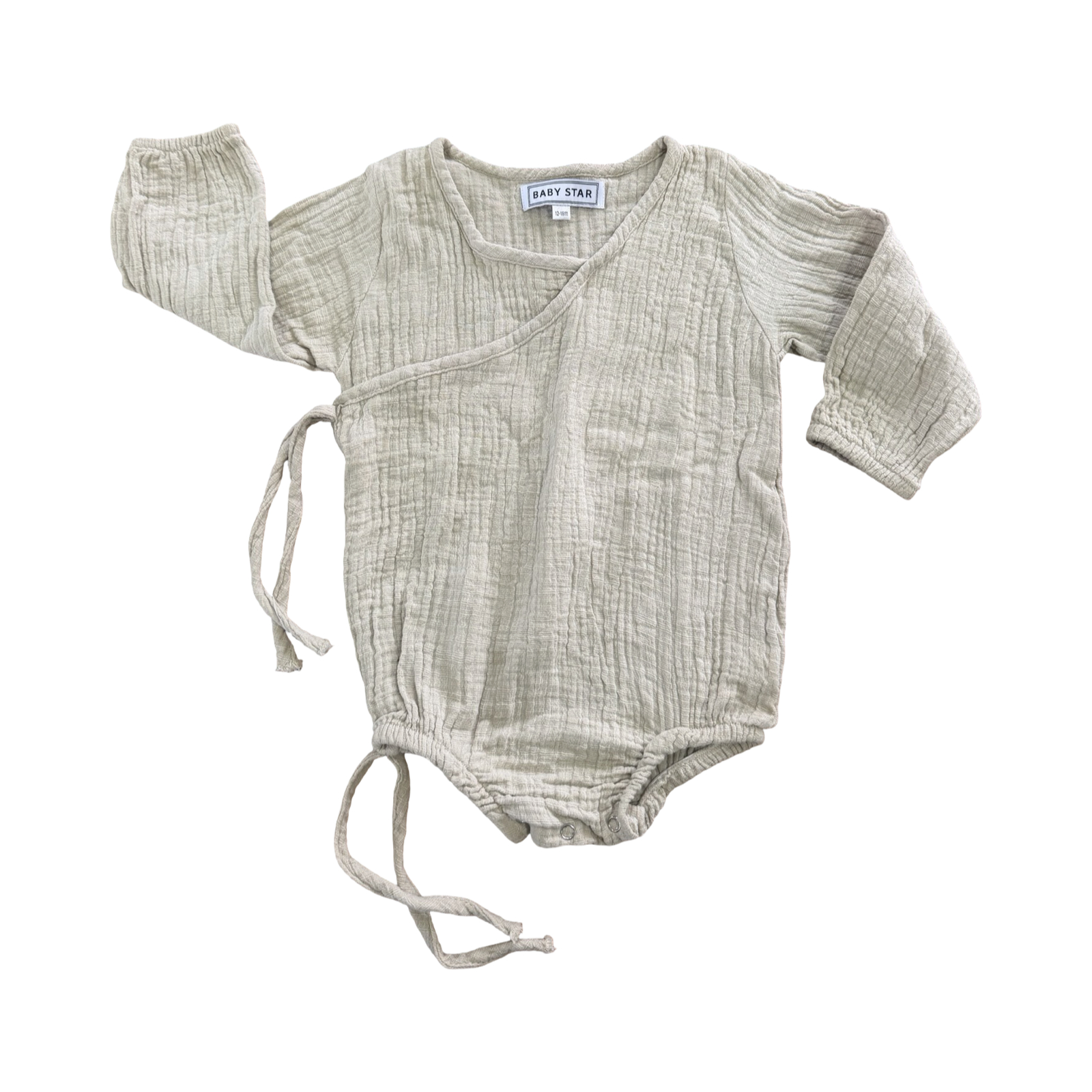 12-18M Khaki Cotton Bodysuit - Baby Star
