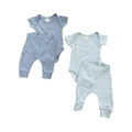 Newborn - Blue 4pc Bodysuit & Pants Set - Mr Price