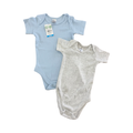 *NEW* 3-6M 2pc Grey & Blue Bodysuits - Tiny Tots
