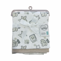 *NEW* 2pc Beige & White Receiving Blanket Set - Clicks