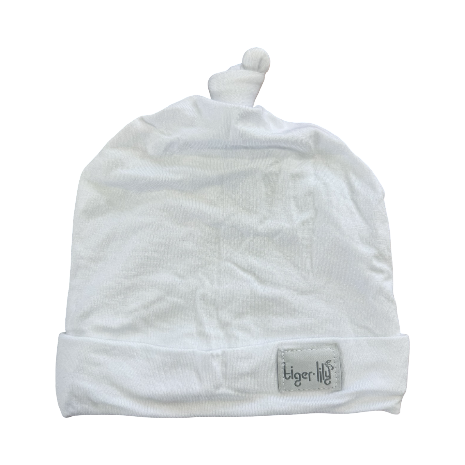 One Size White Viscose Lycra Beanie - Tiger Lily