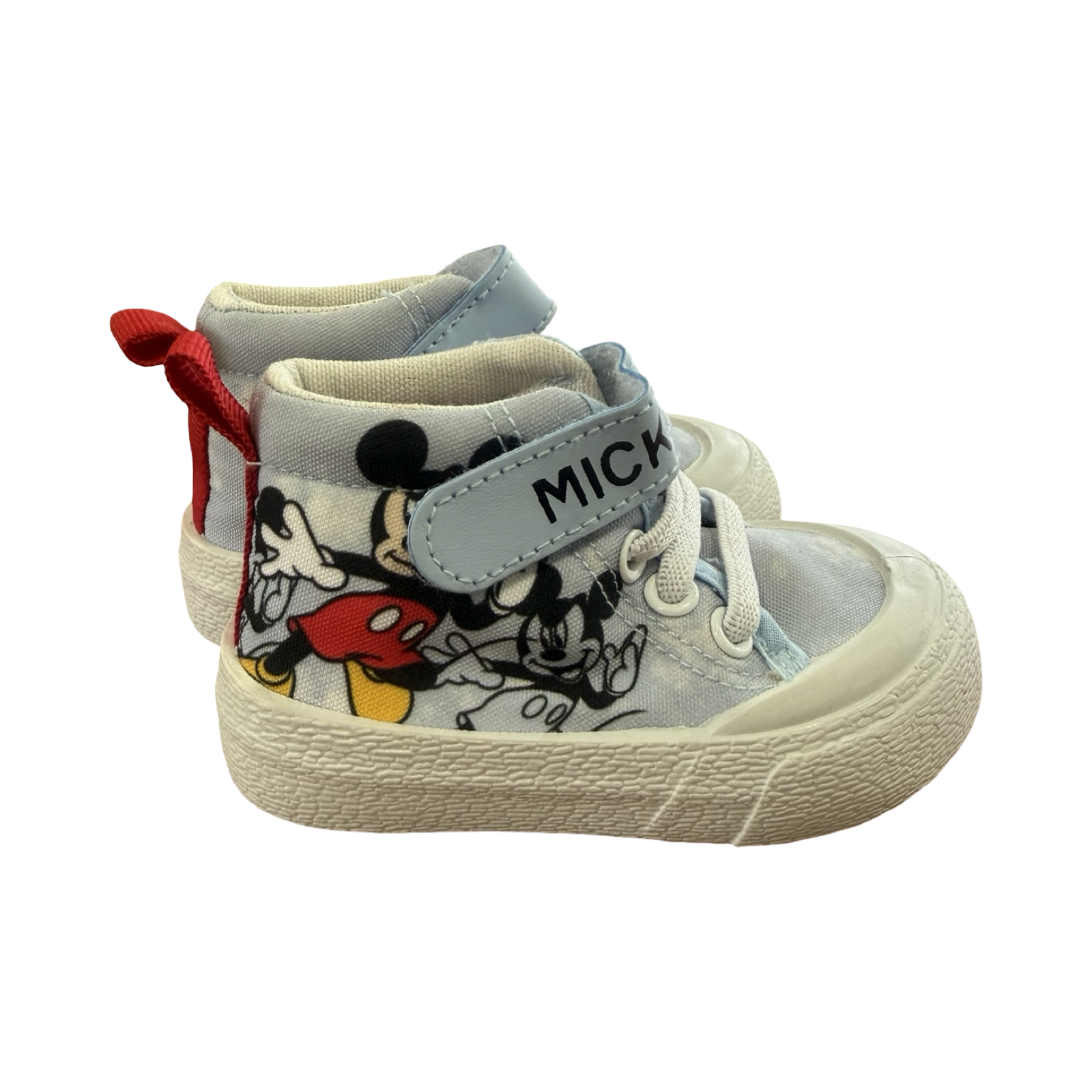 Size 4 Blue Mickey High Top Sneakers - Disney
