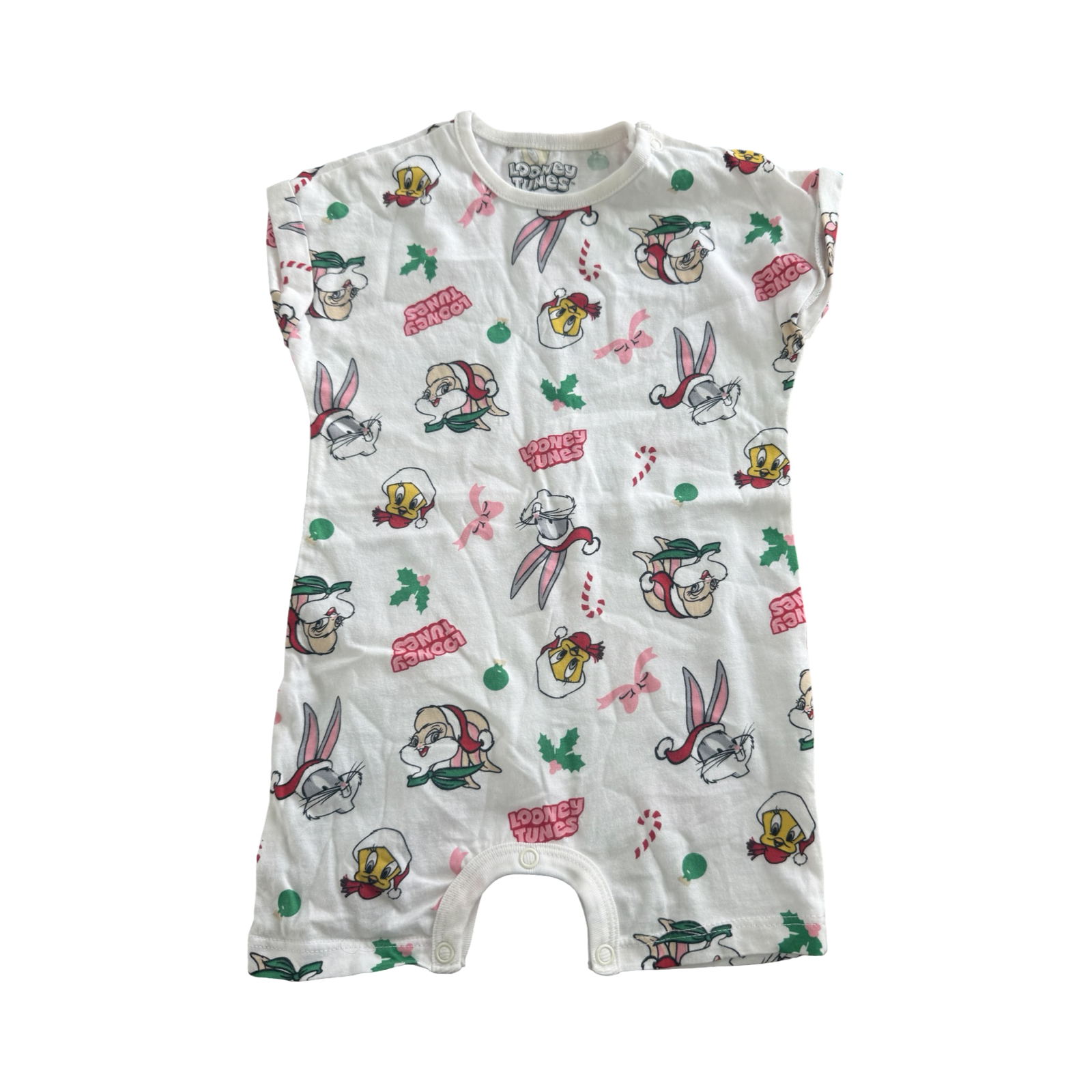 6-12M Christmas Romper Looney Tunes - Woolworths