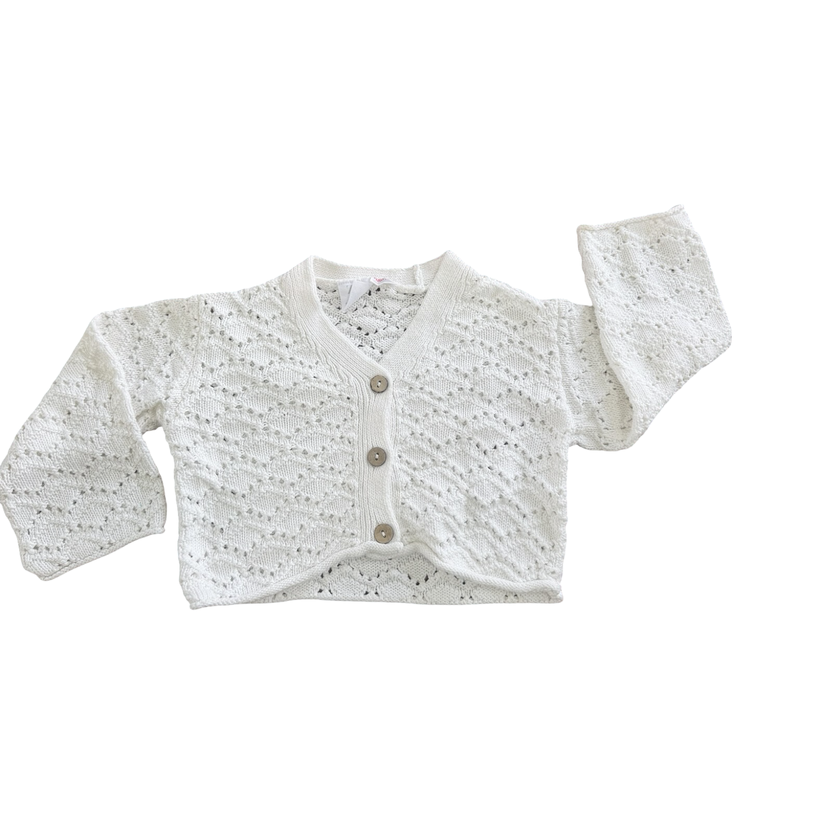 18-24M White Crochet Style Jersey - Zara