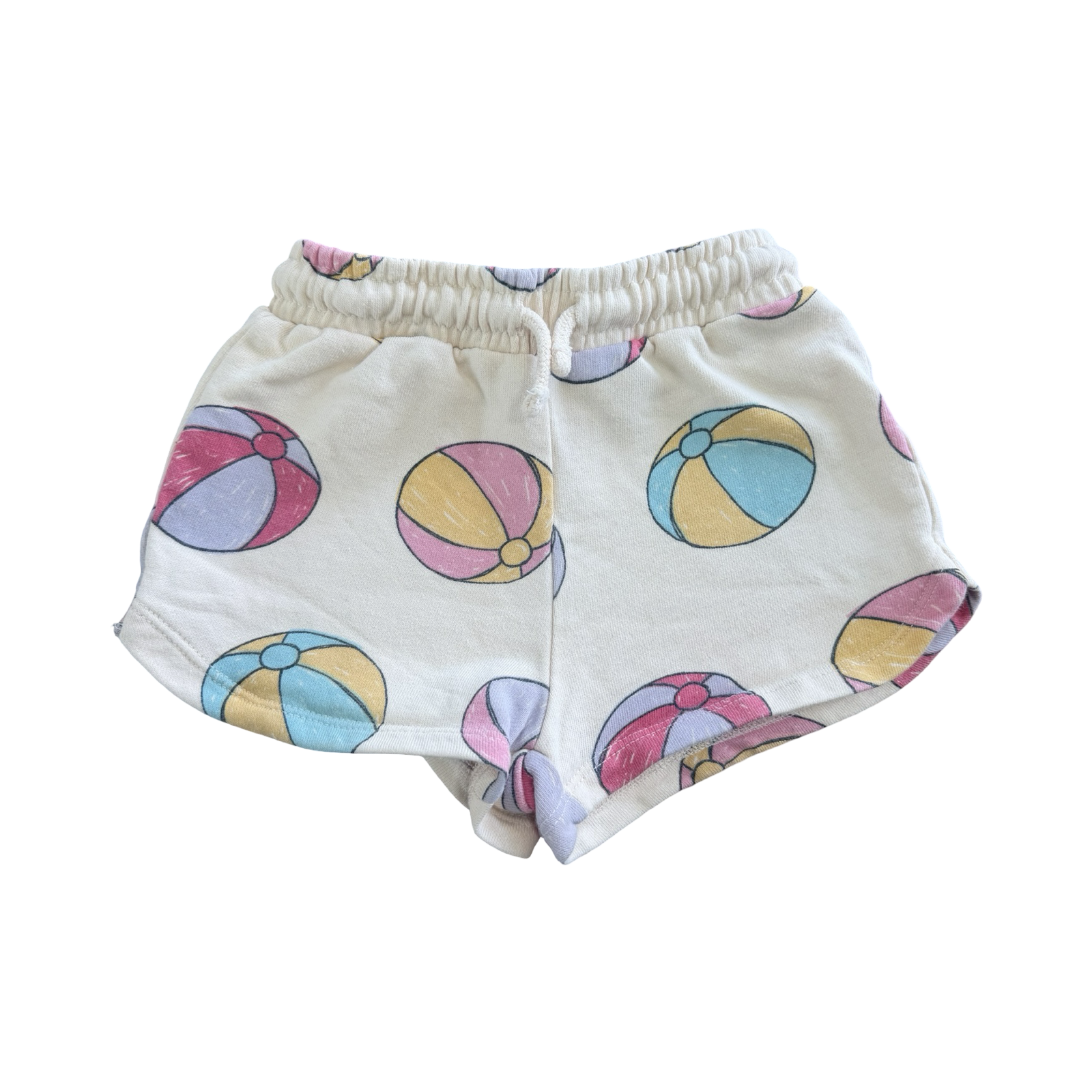 3-4Y Cotton Light Peach Shorts with Balls - Zara