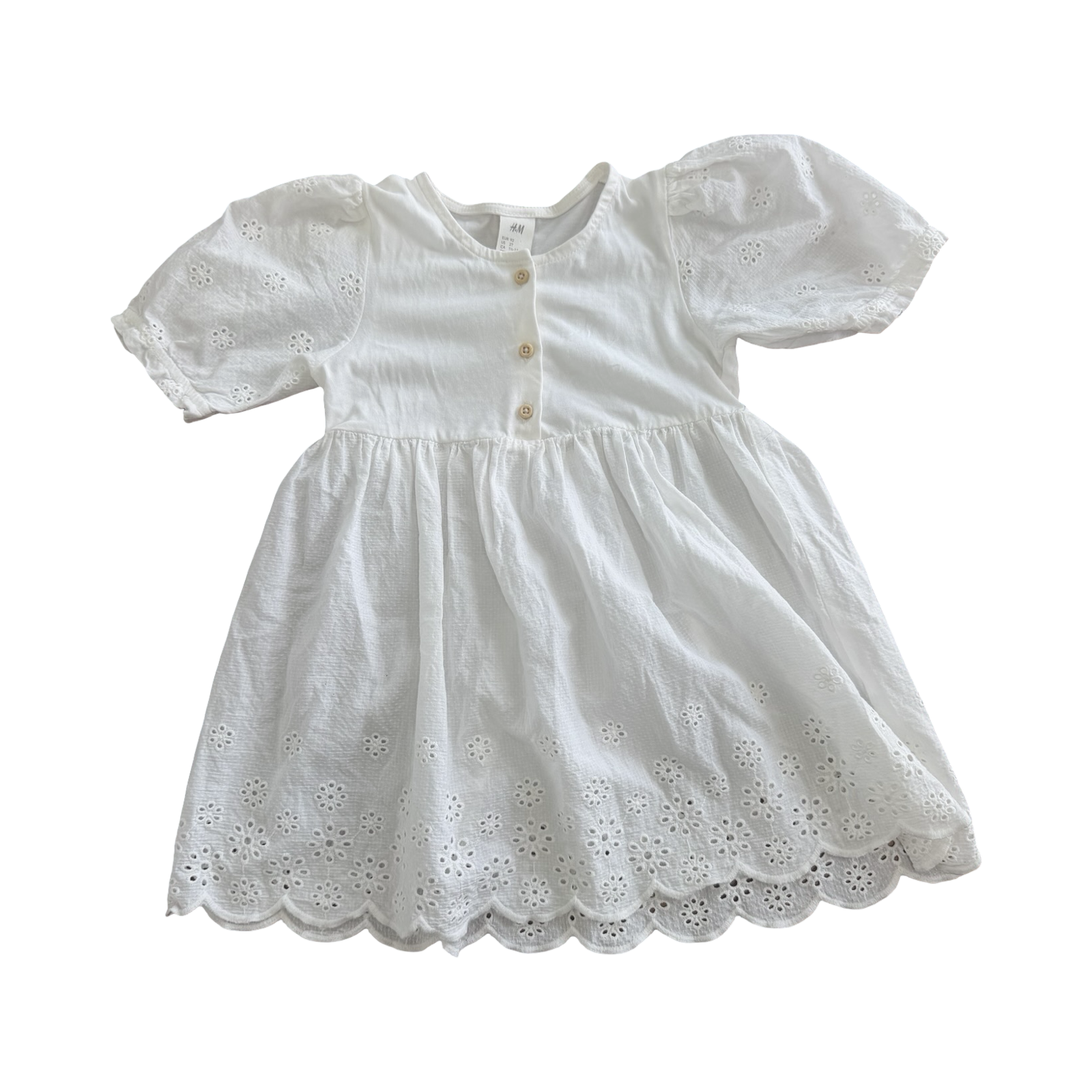 18-24M White Classic Style Dress - H & M