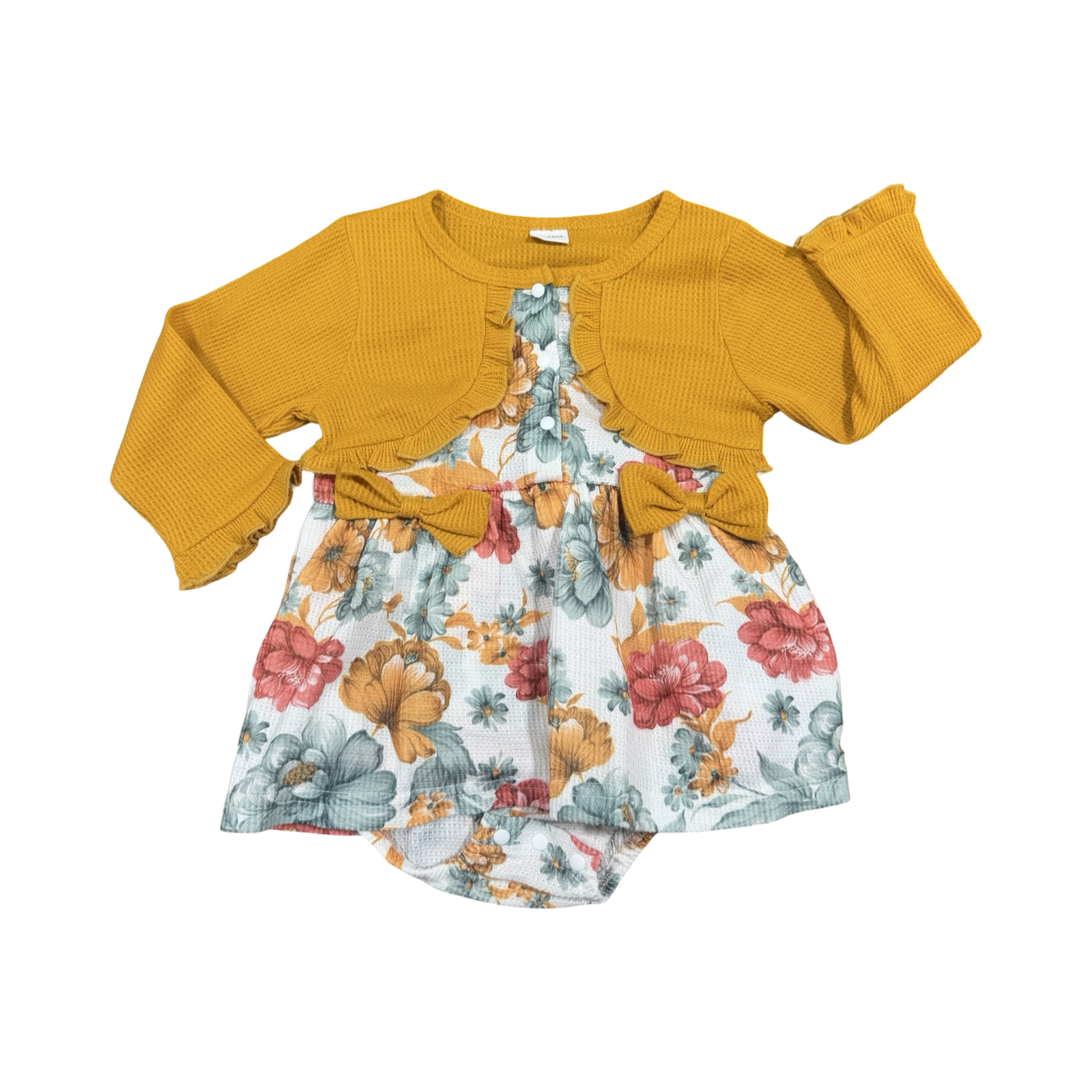 12-18M Cure Floral & Yellow Romper Outfit