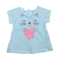 2-3Y White & Pink Cat T-Shirt - Quimby Baby