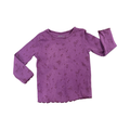 9-12M Purple Ribbed Stretch Long Sleeve Shirt - Next