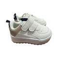 Size 3 White, Cream & Navy Sneakers