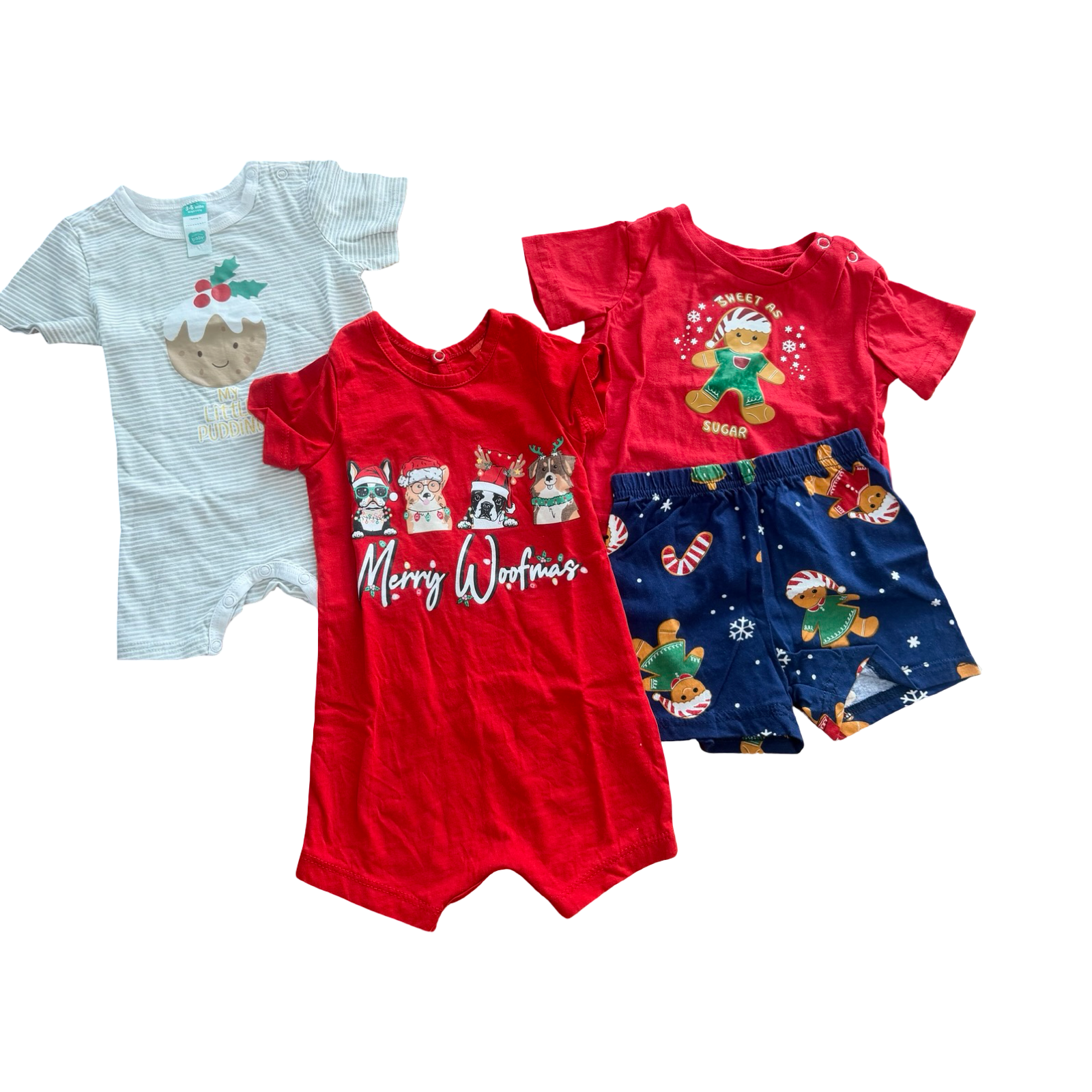 3-6M 4pc Christmas Outfit Set - Tiny Tots