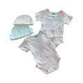 0-3M 4pc Pink Bodysuits & Beanies - Ackermans