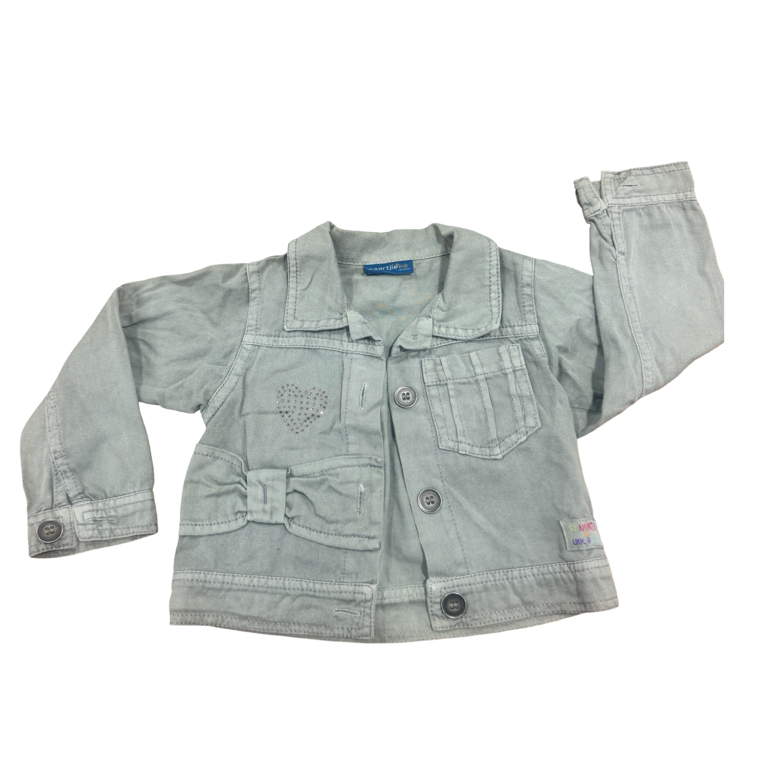 12-18M Green Khaki Cotton Jacket - Naartjie
