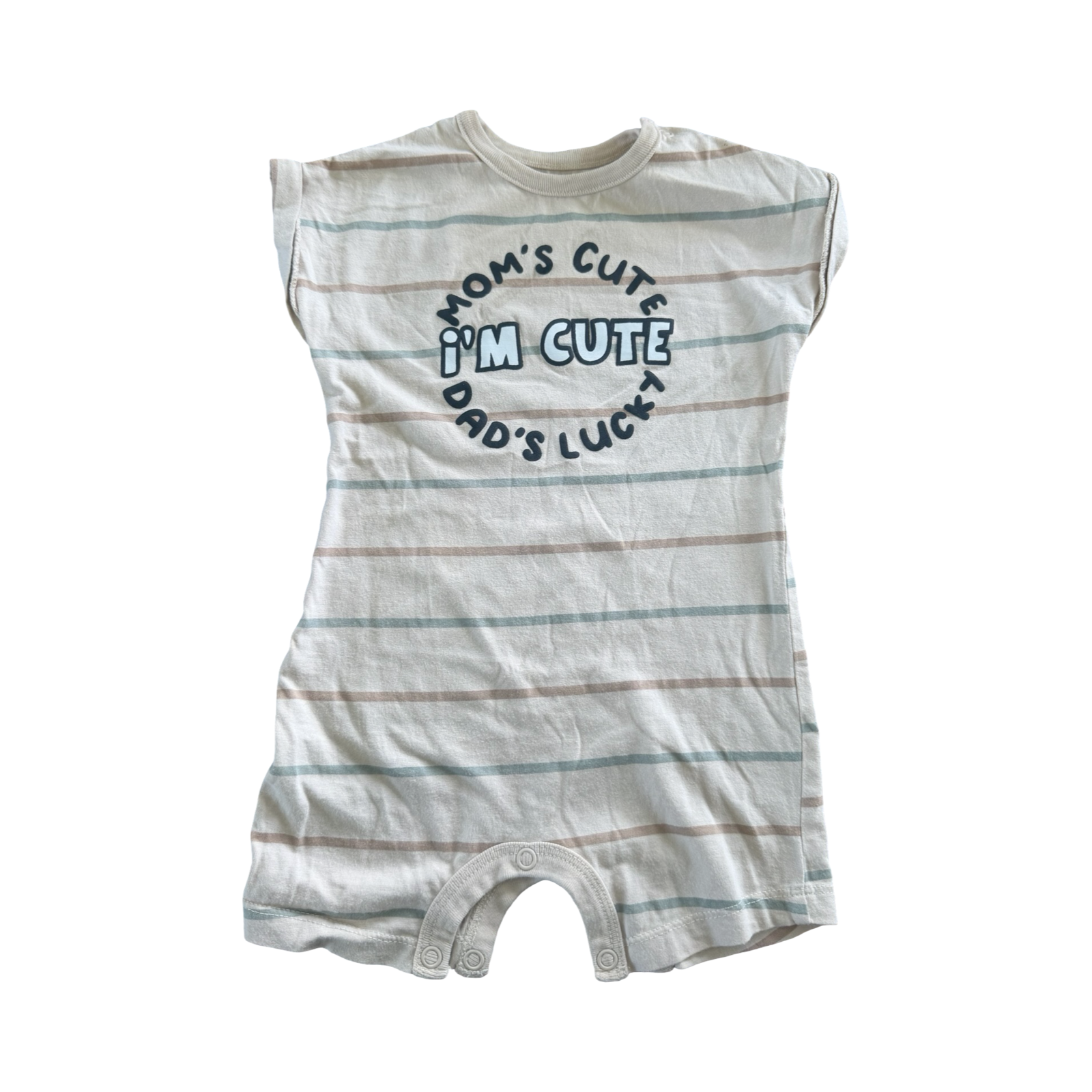 3-6M Mom's Cute I'm Cute Dad's Lucky Bodysuit - Woolworths