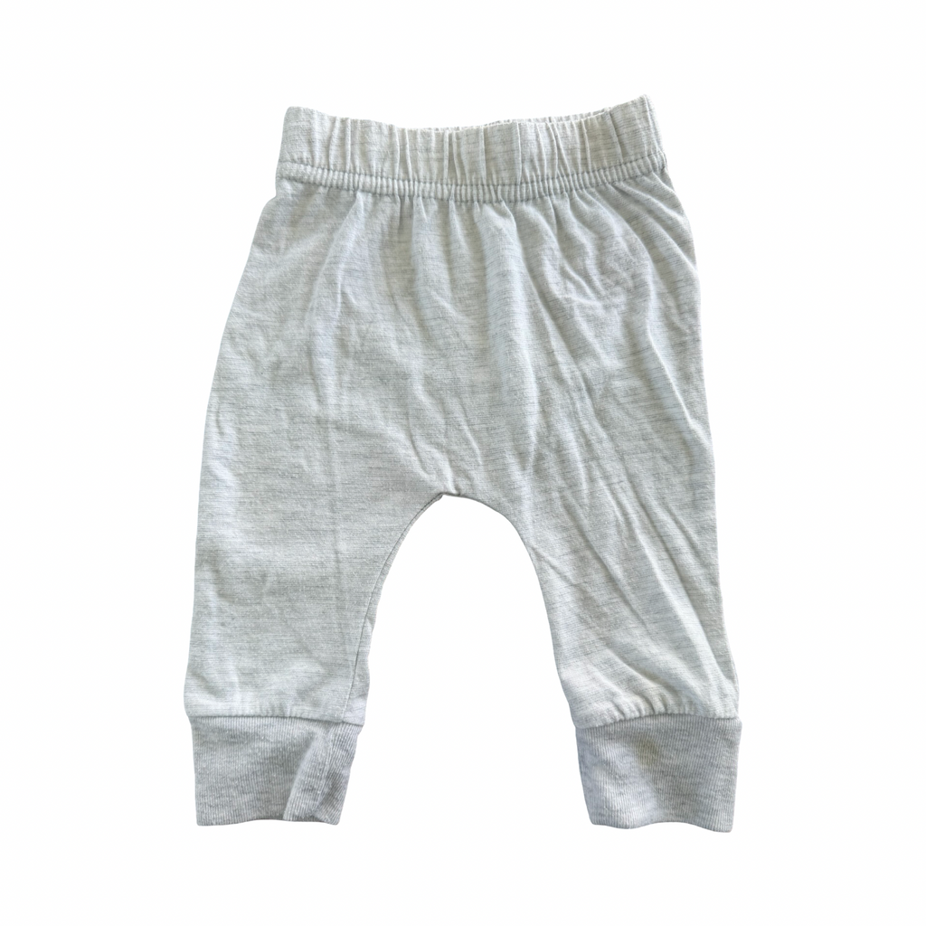 0-3M Grey Melange Leggings with Sheep Print - Tiny Tots