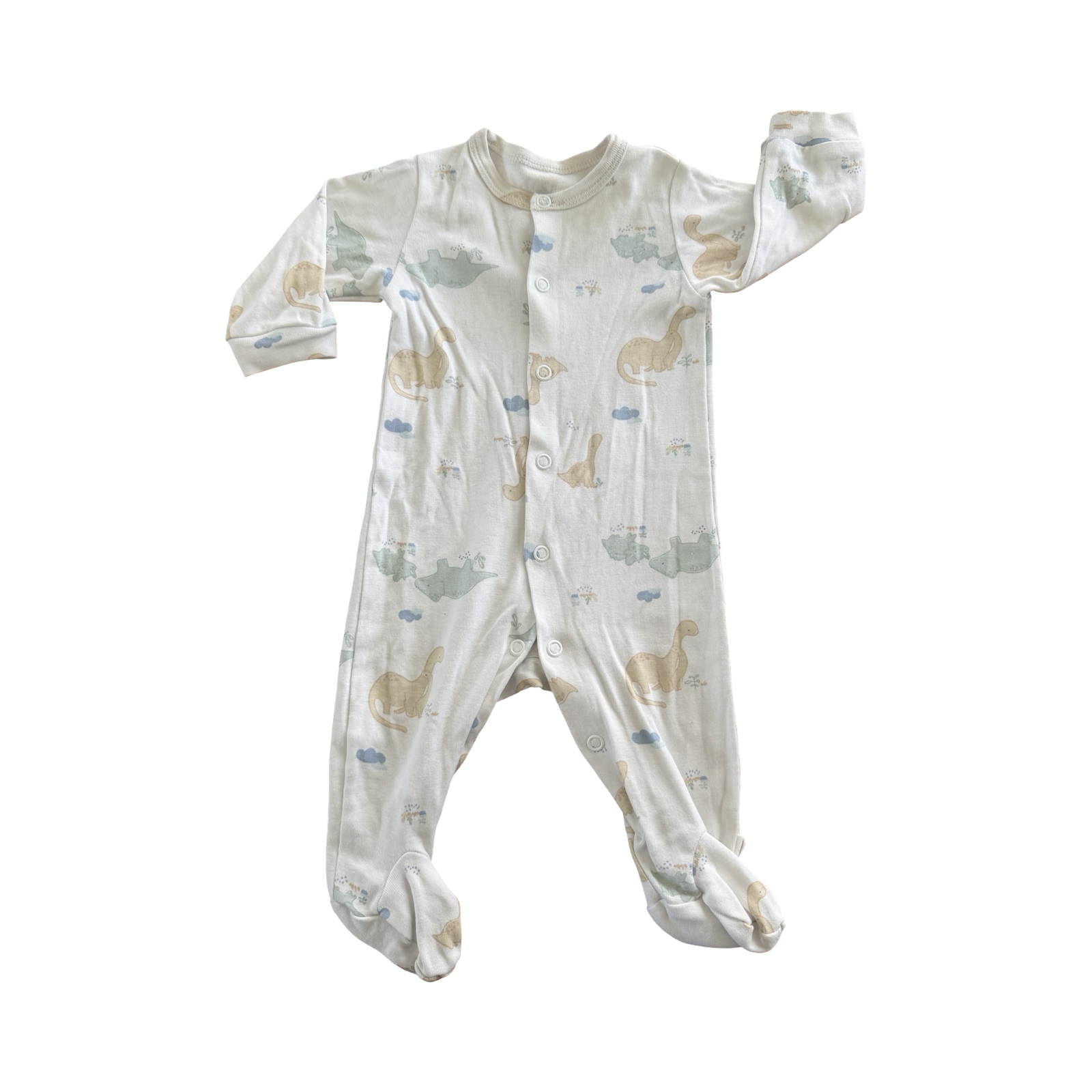 1-3M White Dinosaur Bodysuit - Woolworths