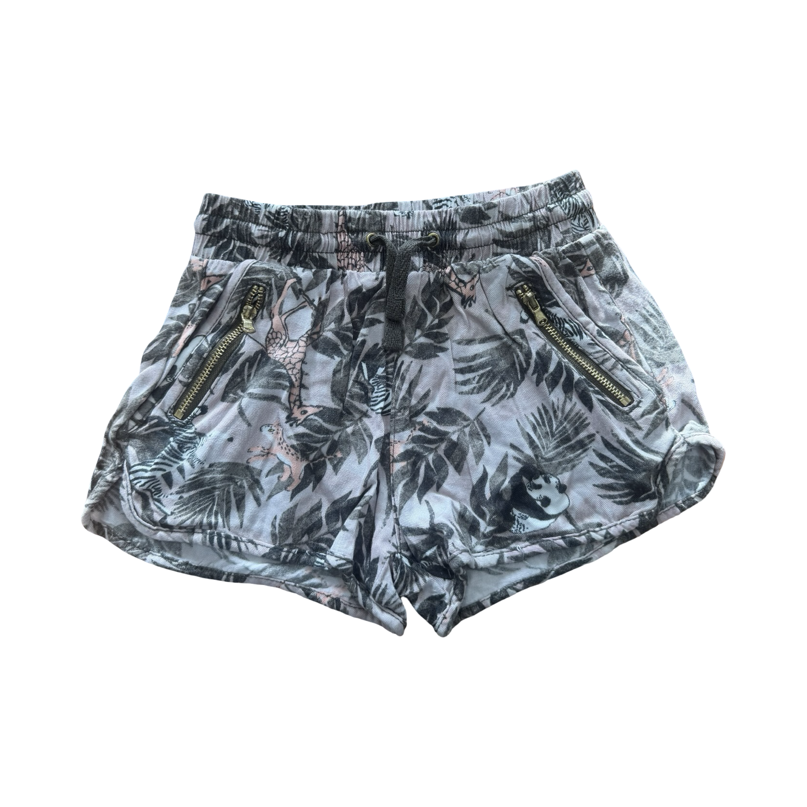 6-7Y Viscose Leaf Design Shorts - H & M