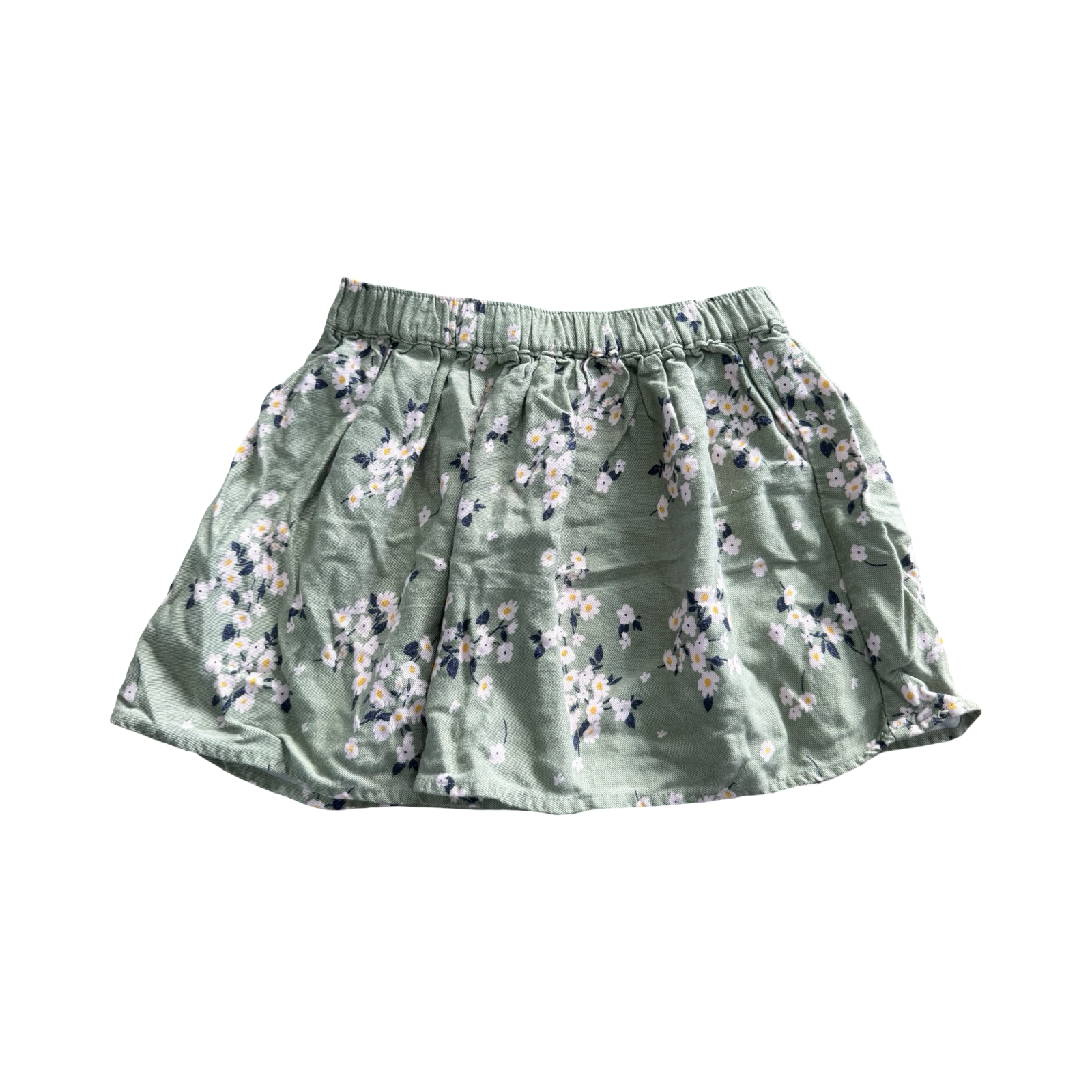 3-4Y Green Floral design Viscose Shorts - Cotton On