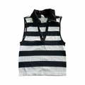 11-12Y (XS) Black & White Striped Ribbed Stretch Top - Foschini