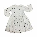 1-2Y Cream and Black Polka Dot Long Sleeve Dress - Real Kids