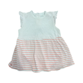 9-12M Peach & White Romper Set with Skirt - OneTwoThree