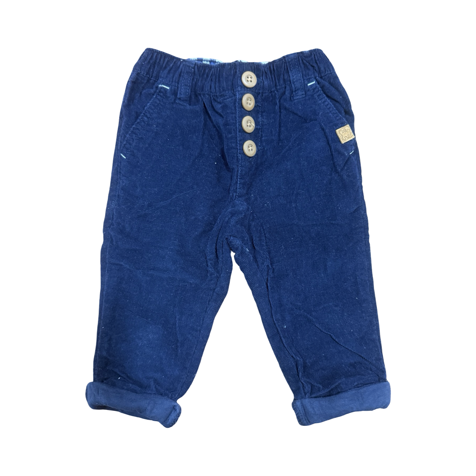 6-12M Navy Corduroy Long Pants - Woolworths